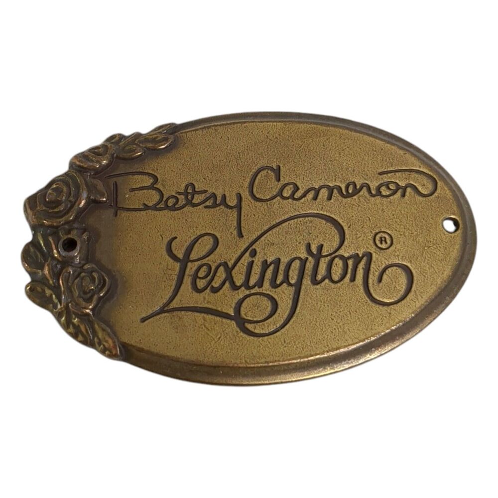 Lexington Betsy Cameron Collection Logo Nameplate Plaque Badges Emblem 2.5"x1.5"